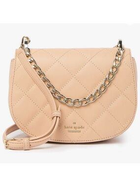 Kate Spade Emerson Place Rita Crossbody Saddle Convertible Handbag Cashew Beige